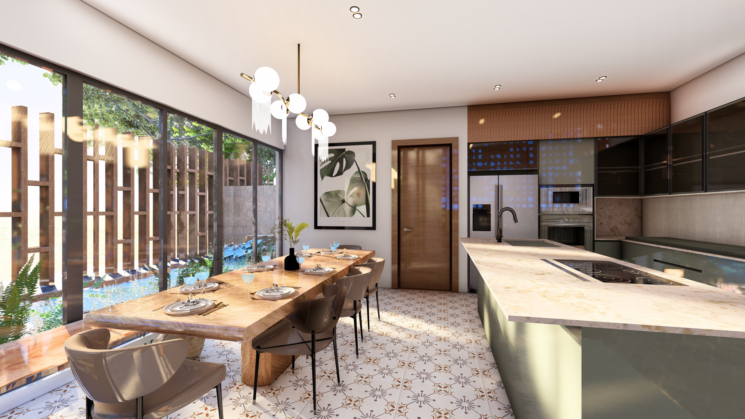 Villa Interior - Garden View