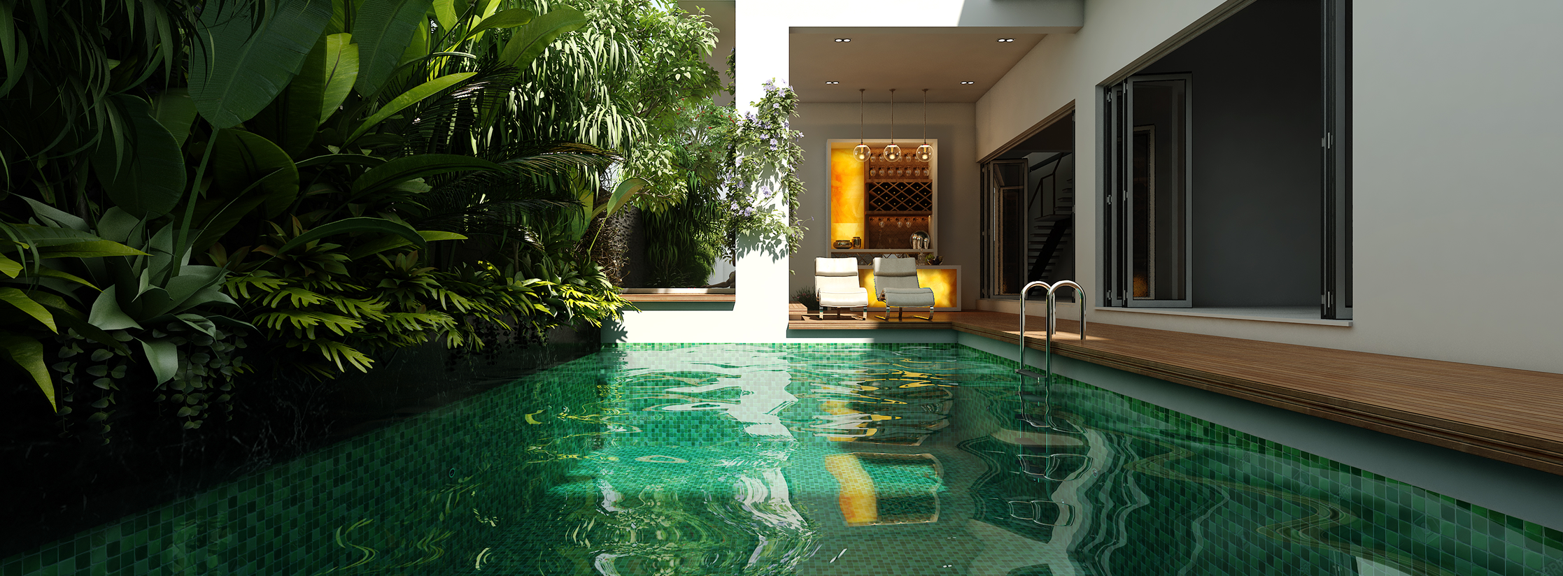 Villa Interior - Pool Area